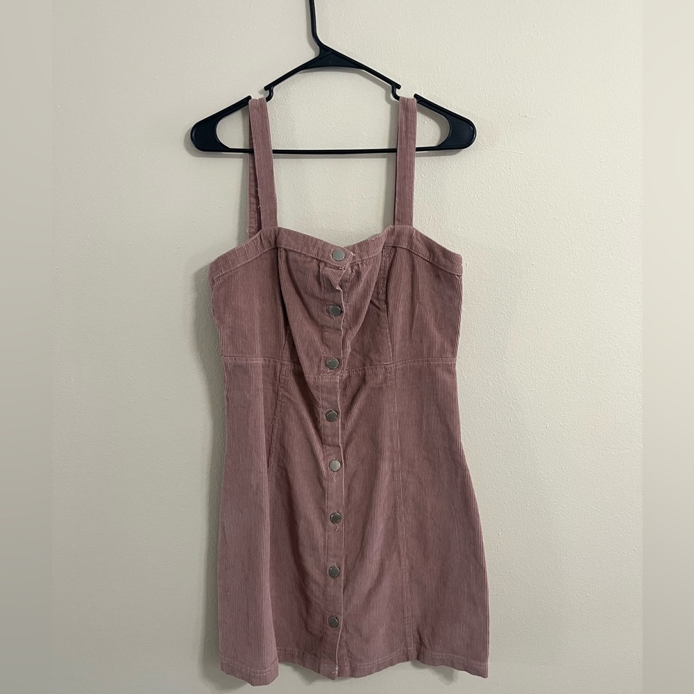 Angel Kiss Strapless Mauve Dress with Button Detail